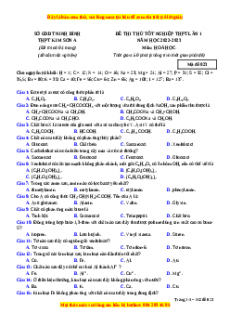 Đề thi thử Hóa học trường Kim Sơn A lần 1 năm 2023