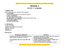 Giáo án Review 2 Tiếng anh 10 Global success