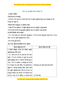 Giáo án Nghề nào tính nấy Hoạt động trải nghiệm 2 Kết nối tri thức