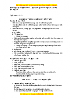 Giáo án HĐTN 7 Kết nối tri thức Chủ đề 3: Trách nghiệm với bản thân