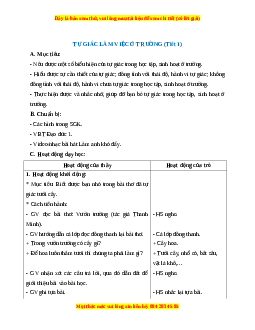 Giáo án Đạo đức 1 Chân trời sáng tạo Tự giác làm việc ở trường