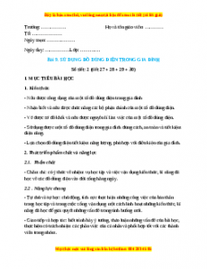 Giáo án Công nghệ 6 Bài 9 (Chân trời sáng tạo): Sử dụng đồng hồ điện trong gia đình