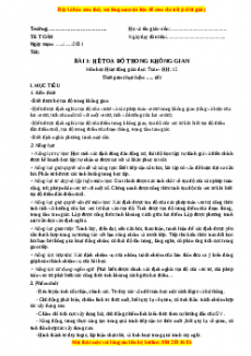 Giáo án Toán 12 học kì 2 Hình học (năm 2023) | Giáo án Toán 12  mới, chuẩn nhất