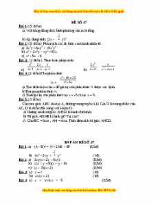 Đề thi cuối học kì 1 Toán 8 năm 2022 - 2023 - Đề 37