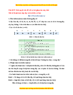 Lý thuyết Tin học 7 Cánh diều Chủ đề F. Giải quyết vấn đề với sự trợ giúp của máy tính