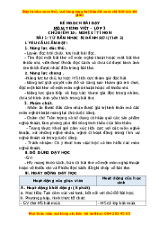 Giáo án Từ bản nhạc bị đánh rơi (Tiết 2) Tiếng việt 3 Chân trời sáng tạo