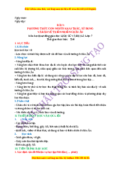 Giáo án Bài 3 Địa lí 7 Chân trời sáng tạo (2024): Phương thức con người khai thác, sử dụng  và bảo vệ thiên nhiên Châu Âu