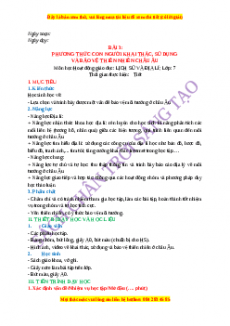 Giáo án Bài 3 Địa lí 7 Chân trời sáng tạo (2024): Phương thức con người khai thác, sử dụng  và bảo vệ thiên nhiên Châu Âu