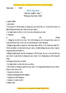 Giáo án Vật lí 7 Kết nối tri thức Bài 18: Nam châm